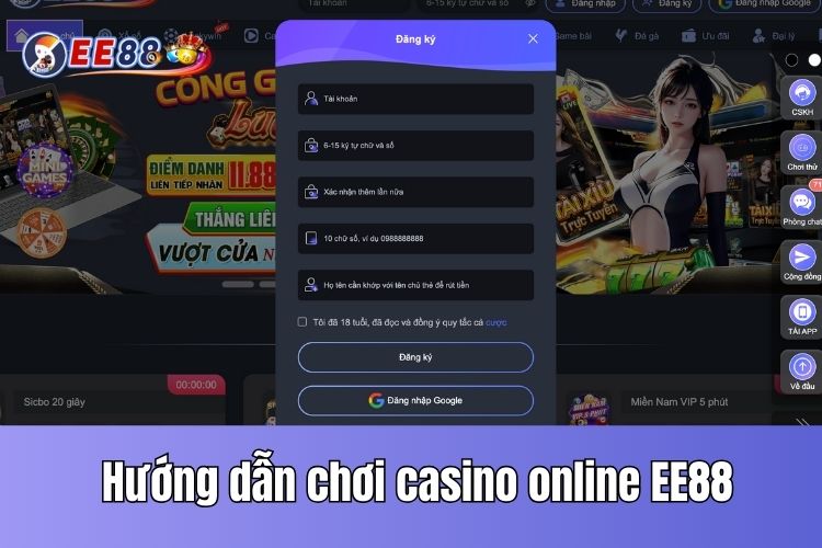 Hướng dẫn tham gia đặt cược đổi thưởng tại casino online EE88